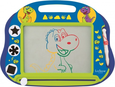 magnetic multicolor drawing board dinosaur a5 with stamps and pen