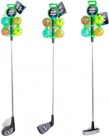Otroški golf set – palica in žogice (mešanica barv)