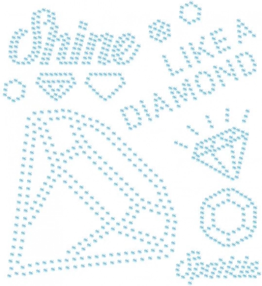 Iron-on rhinestone appliqué – Shine Like a Diamond