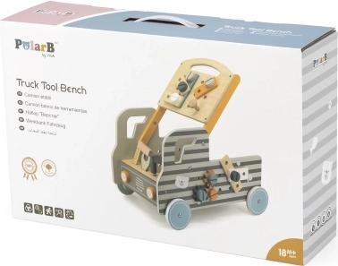 Wooden Rolling Tool Bench – Car with Tools by POLARB