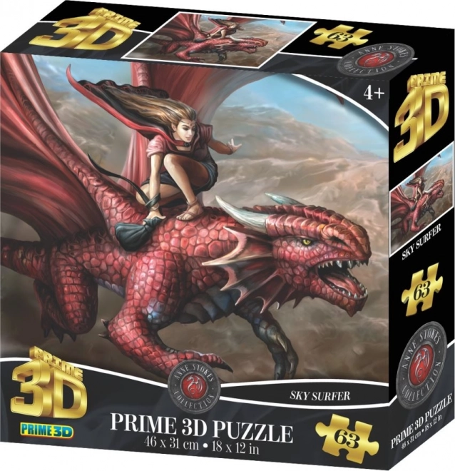 3D puzzle Dragon Rider 63 pieces