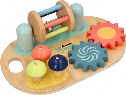 Dřevěná smyslová aktivní deska Adam Toys