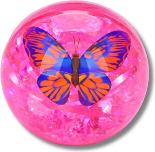 Glinsterende confetti en vlinder binnenin