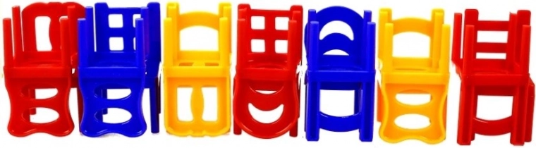 Barevný set 24 židliček