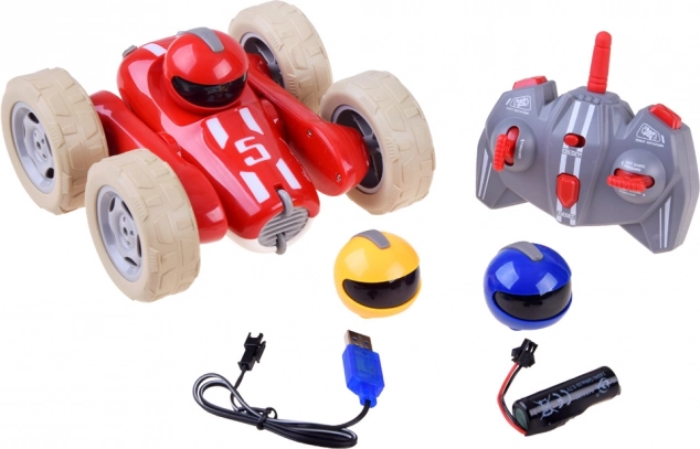 Akrobatické RC auto 360° so svetlami, zvukmi a vymeniteľnými prilbami