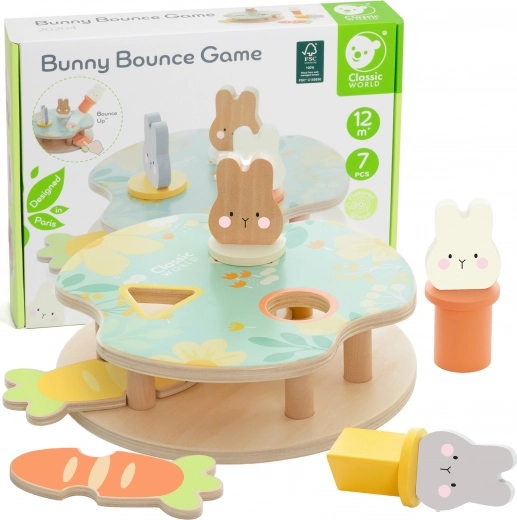 Wooden Game Popping Bunnies 12m+