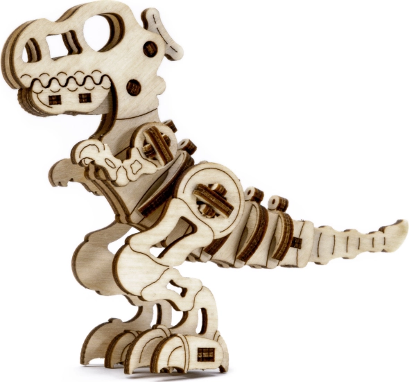 Wooden 3D Puzzle T‑Rex WOODEN CITY, 42 pieces