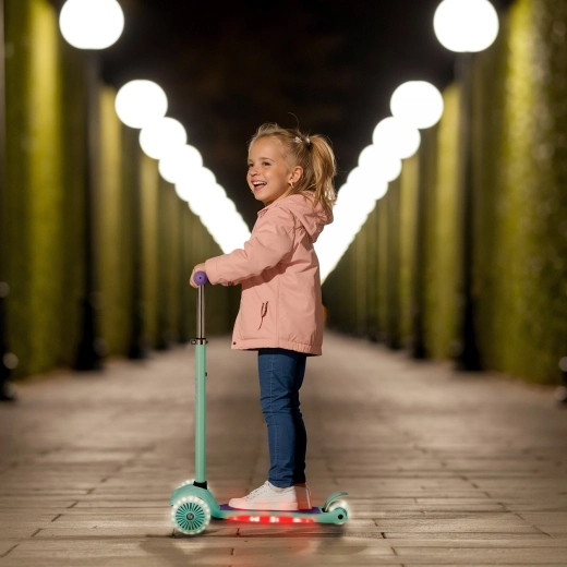 Roues LED et plateau lumineux pour une meilleure visibilité