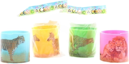 Sprężyna Safari – plastikowa skacząca zabawka ze zwierzątkami