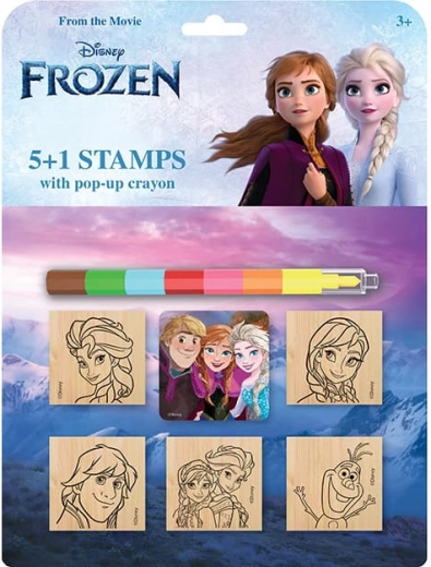 Stamp Set with Crayon Frozen - Ice Kingdom