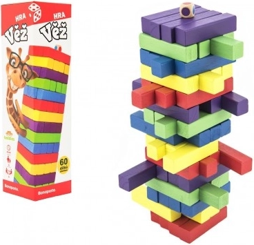 Jeu de tour en bois à empiler