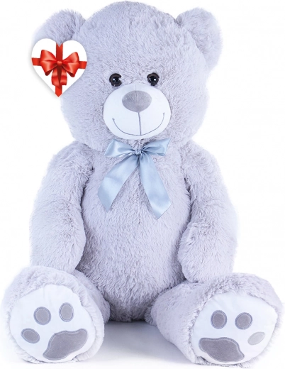 Rappa stor plysbjørn 100 cm med sløjfe og hangtag
