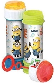 Sæbebobler Minions – bæger med opløsning og låg med labyrint 60 ml
