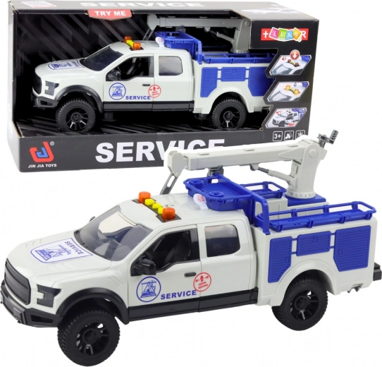Service Truck with Crane with Lights and Sounds 1:12