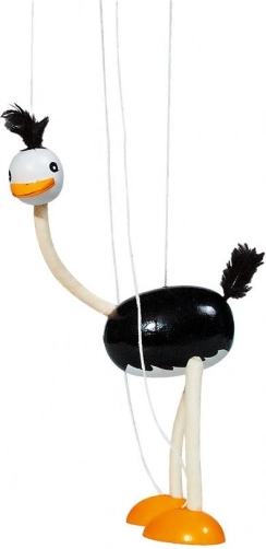 Wooden Ostrich Marionette