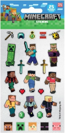 glitter Minecraft stickers – 25 pcs