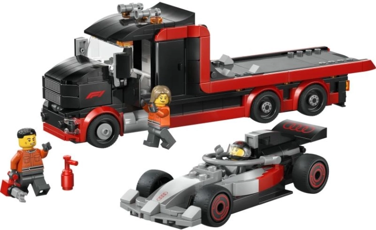 Camion con rampa e sollevatore ribaltabile