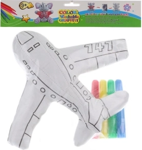 Avion à colorier avec feutres lavables