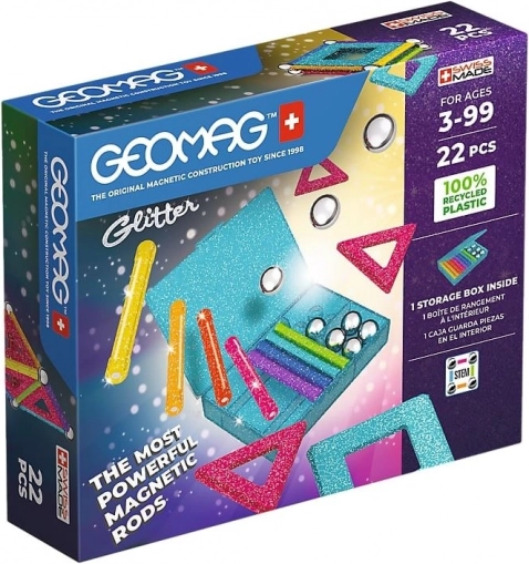 Geomag Glitter – magnetic construction set 22 pieces