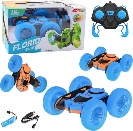 Kaskadérske RC auto 360° – modré