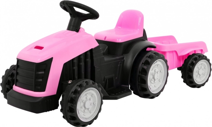 Children's pedal tractor with trailer – Pink