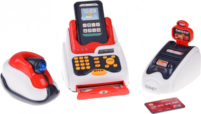 Kids’ set: cash register with terminal and scanner