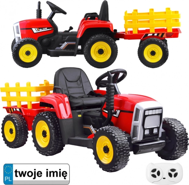 Electric tractor with trailer and remote control – Tractor