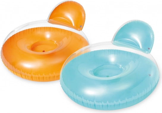 Inflatable Lounger with Backrest 137 x 122 cm