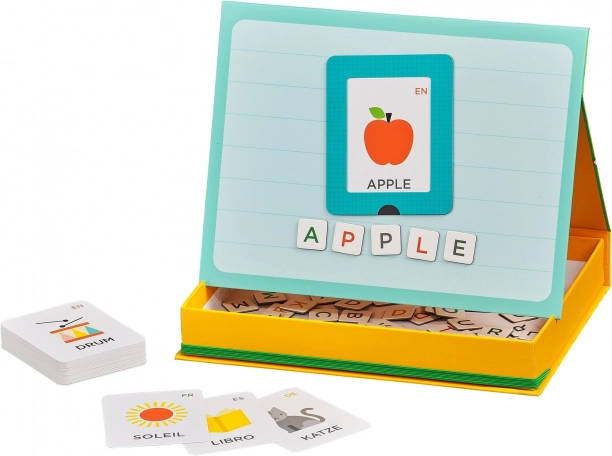 Petit Collage multilingual alphabet – magnetic cards and letters