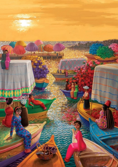 Puzzle Flower Harbor 1000 Pieces