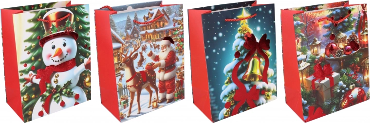 Sac cadeau L 32 × 41,5 × 12 cm Noël