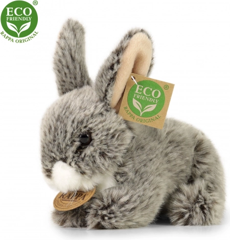 Plush Rabbit dark gray lying 17 cm ECO friendly
