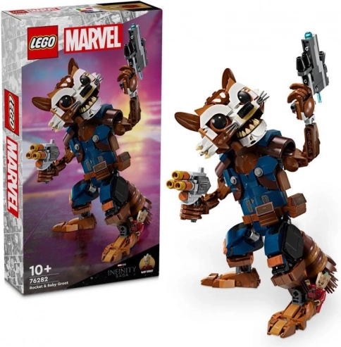 Lego Marvel Rocket and Baby Groot – 22 cm poseable figure