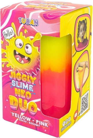 Tuban jiggly slime neo duo bicolore 430 g giallo-rosa
