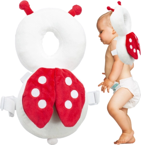 Protective backpack for first steps – head pillow for babies – Ladybug