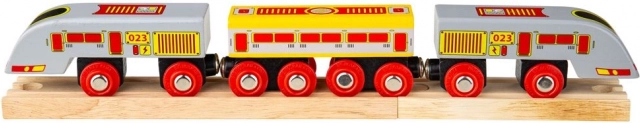 Trein Bigjigs Rail Eurostar met spoor