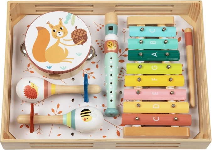 Musical Instrument Set for Kids Forest Animals