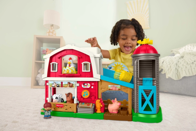 Two-story barn with silo and ramp