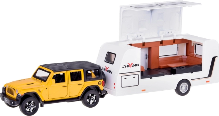 Funkční karavan s vybavením