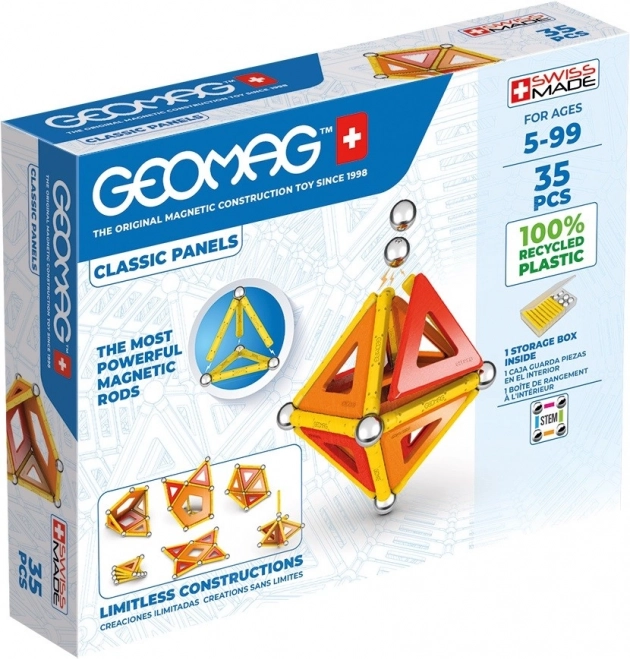 GEOMAG Classic Panels magnetic building set, 35 pieces