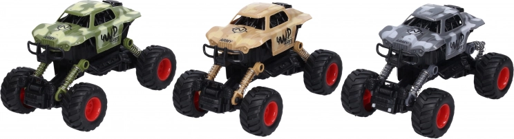 Terénne naťahovacie auto 15 cm s odpružením
