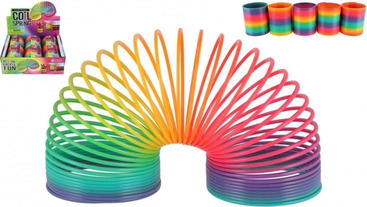 Spirale giocattolo di plastica arcobaleno