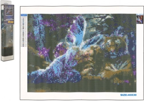 Diamantové malování NORIMPEX – motýlí víla 30 × 40 cm