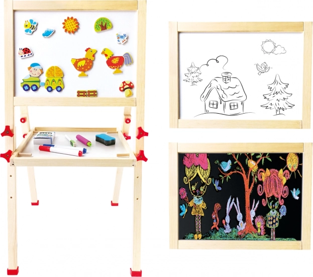 Bino magnetic double-sided board