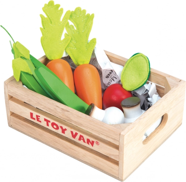 Caisse en bois avec légumes LE TOY VAN