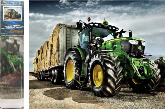 Diamond Painting Tractor with Trailer John Deere 30x40cm
