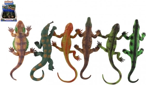 Set of Rubber Lizards with Suction Cup in Box