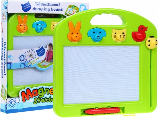 Magical Drawing Board for Kids 3+ with 4 Colors and 4 Animal Stamps