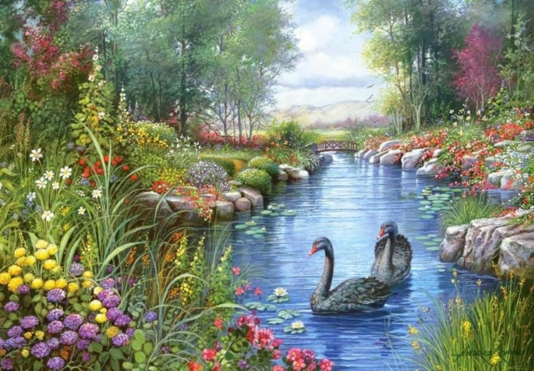 CASTORLAND Puzzle Black Swans 1500 pieces