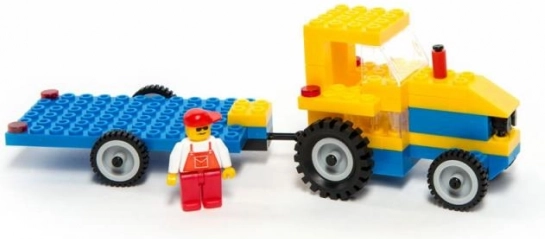 Jeu de construction Tracteur avec Remorque 84 pièces